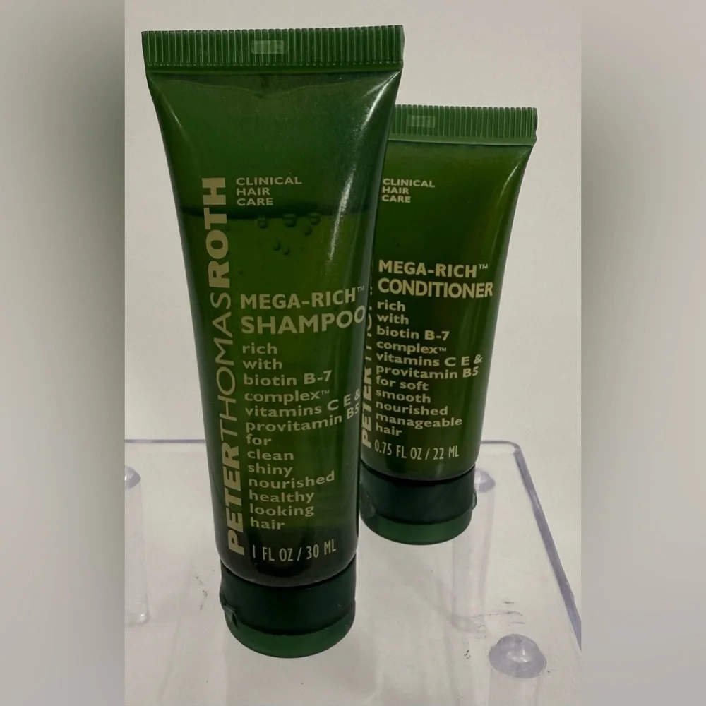 Peter‎ Thomas Roth Mega Rich Shampoo 1oz & Conditioner .75 Oz Travel Size New